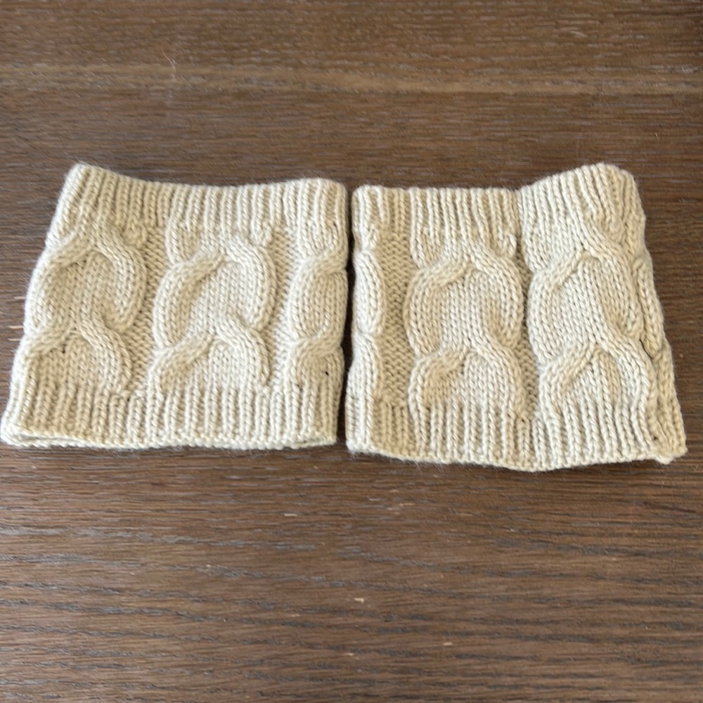 Tan boot cuffs